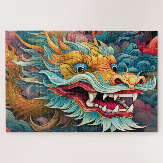 Puzzle Dragon coloré moderne (Horizontal)