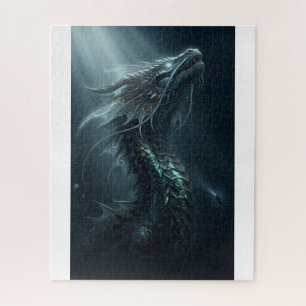 Puzzle Dragon de mer majestueux à écaille dorée - Guar de