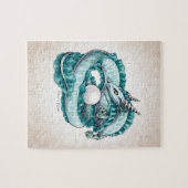 Puzzle Dragon de pierre de naissance de juin : Pearl (Horizontal)