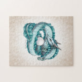 Puzzle Dragon de pierre de naissance de juin : Pearl (Horizontal)