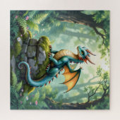 Puzzle Dragon de Whimsical sur pierre antique (Horizontal)