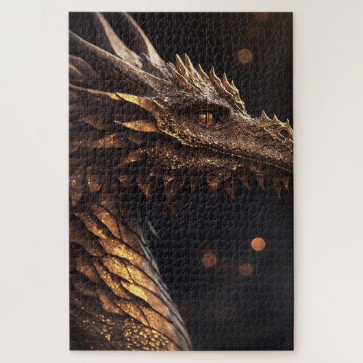Puzzle Dragon doré (Vertical)