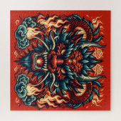 Puzzle Dragon et flammes (Horizontal)