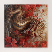 Puzzle Dragon et Fleurs (Horizontal)