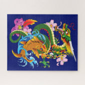 Puzzle Dragon et Koi (Horizontal)