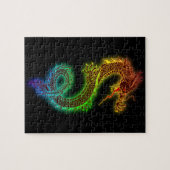 Puzzle Dragon féroce coloré (Horizontal)