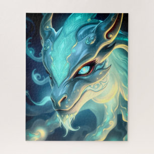 Puzzle Dragon Gardien Céleste Azur aux Yeux Brûlants