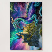 Puzzle Dragon iridescent médiéval (Vertical)