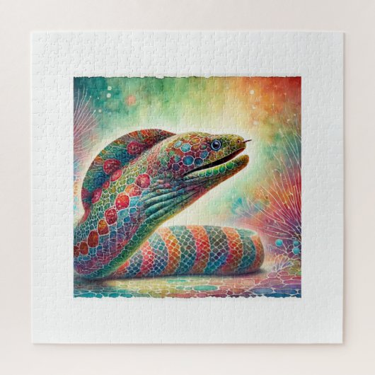 Puzzle Dragon Moray Eel 260824AREF147 - Watercolor (Vertical)