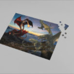 Puzzle Dragon Red Green Imaginaire de bataille<br><div class="desc">Cette conception peut être personnalisée en choisissant l'option personnaliser pour ajouter du texte ou apporter d'autres modifications. Si ce produit a la possibilité de transférer la conception à un autre article, s'il vous plaît assurez-vous d'ajuster la conception pour s'adapter si nécessaire. Contactez-moi à colorflowcreations@gmail.com si vous souhaitez avoir cette conception...</div>