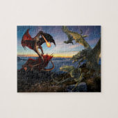 Puzzle Dragon Red Green Imaginaire de bataille (Horizontal)