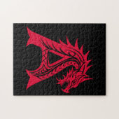 Puzzle Dragon Styled Letter A, Dragon Alphabet, Monogram (Horizontal)