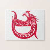 Puzzle Dragon Styled Letter D, Dragon Alphabet, Monogram (Horizontal)