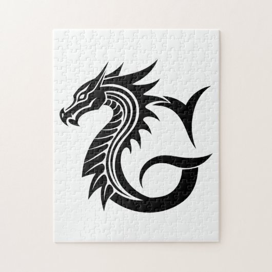Puzzle Dragon Styled Letter G, Dragon Alphabet, Monogram (Vertical)