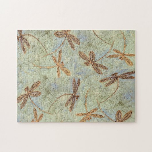 Puzzle Dragonfly Dance Gold (Horizontal)
