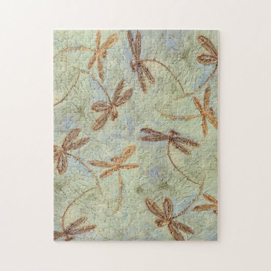 Puzzle Dragonfly Dance Gold (Vertical)