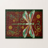 Puzzle Dragonfly Elegant Jewel 2 Folk Art (Horizontal)