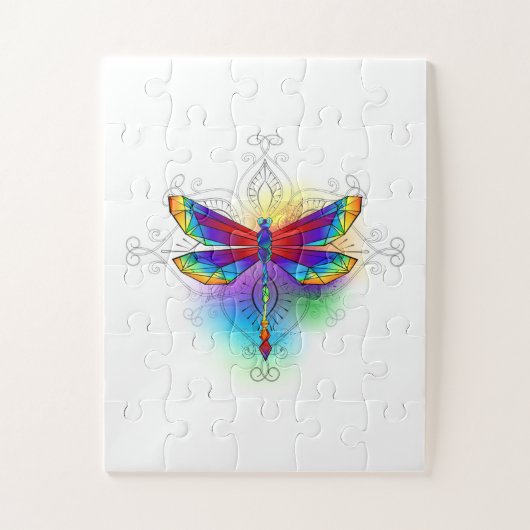 Puzzle Dragonfly en arc-en-ciel (Vertical)