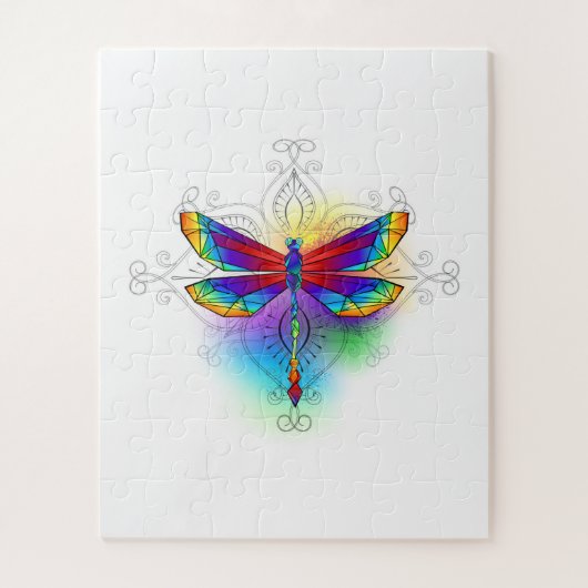Puzzle Dragonfly en arc-en-ciel (Vertical)