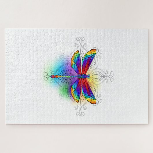 Puzzle Dragonfly en arc-en-ciel (Horizontal)