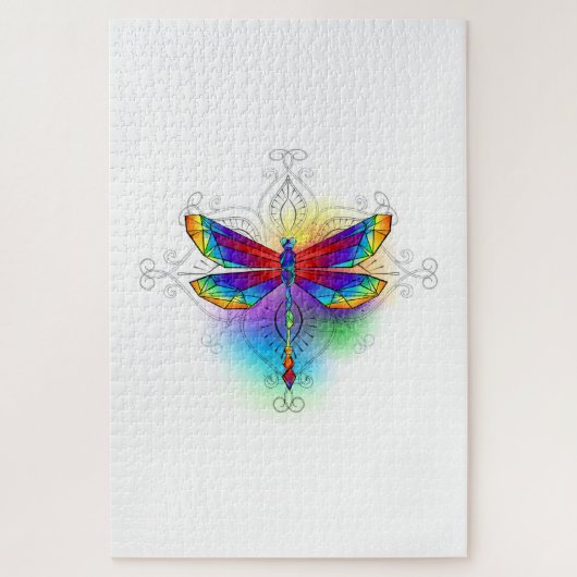 Puzzle Dragonfly en arc-en-ciel (Vertical)