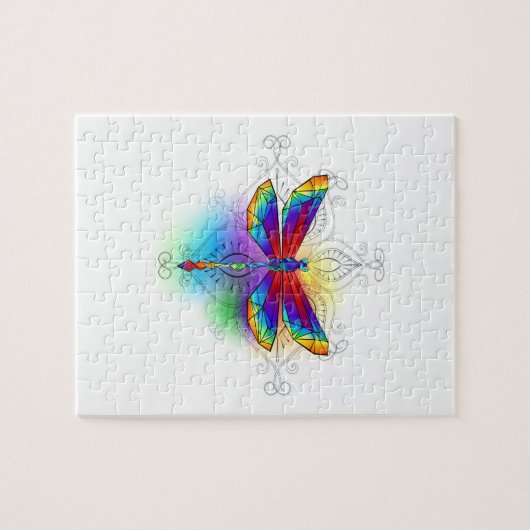 Puzzle Dragonfly en arc-en-ciel (Horizontal)