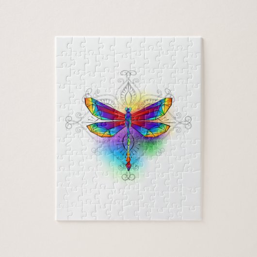 Puzzle Dragonfly en arc-en-ciel (Vertical)