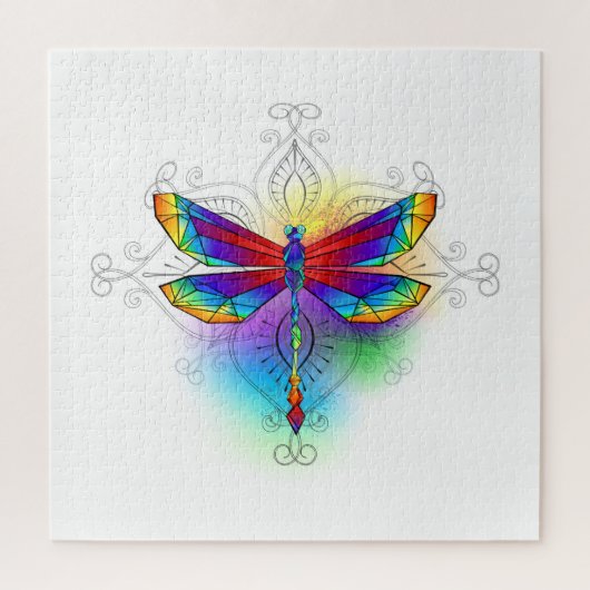 Puzzle Dragonfly en arc-en-ciel (Vertical)