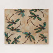 Puzzle Dragonfly Flit Rustic Cream (Horizontal)