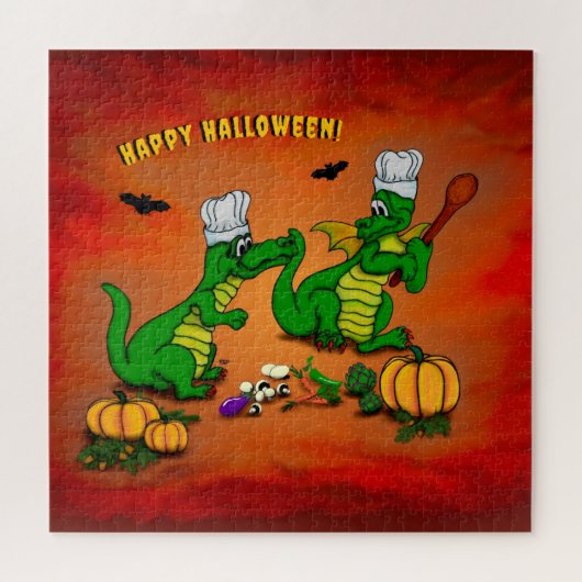Puzzle Dragons - Joyeux Halloween ! Aujourd'hui je vais c (Horizontal)