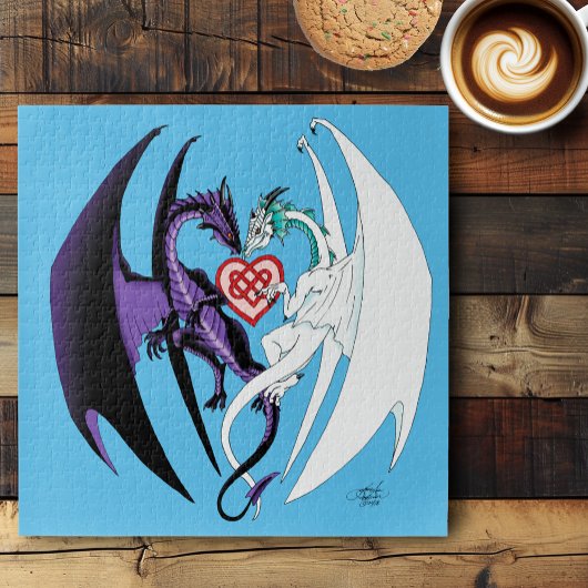 Puzzle Dragons Love Heart Blue