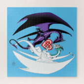 Puzzle Dragons Love Heart Blue (Horizontal)