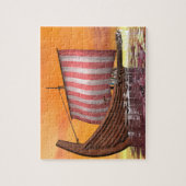 Puzzle Drakkar ou bateau de Viking - 3D rendent (Vertical)