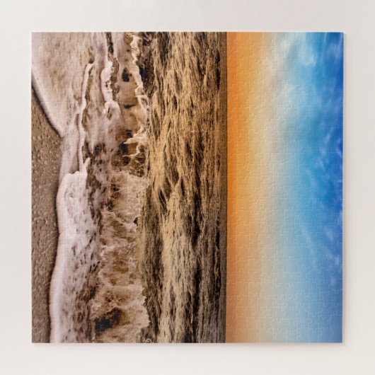 Puzzle Dramatic Sunset  Beach Waves Naples Florida (Horizontal)