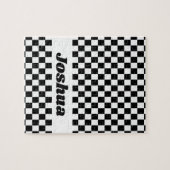 Puzzle Drapeau à damier noir et blanc (Horizontal)