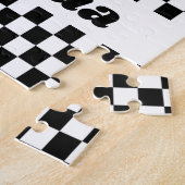 Puzzle Drapeau à damier noir et blanc (Côté)