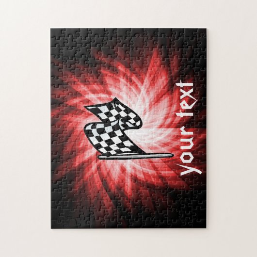 Puzzle Drapeau À damiers ; rouge (Vertical)