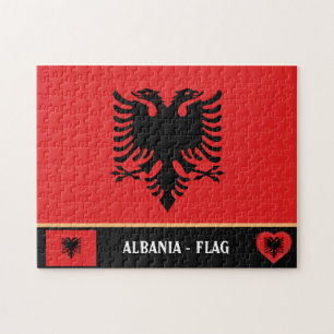 Puzzle Drapeau albanais & Albanie - pays, vacances/sports