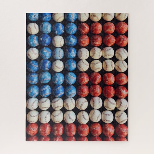 Puzzle Drapeau américain de baseball (Vertical)