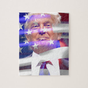 Puzzle drapeau américain donald trump