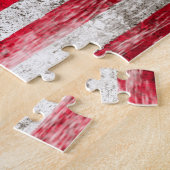 Puzzle Drapeau américain éraillé et porté (Côté)