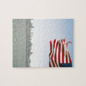 Puzzle Drapeau américain et littoral (Horizontal)