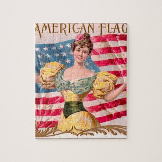 Puzzle Drapeau américain Lady Liberty Independence (Vertical)