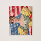 Puzzle Drapeau américain Lady Liberty Independence (Vertical)