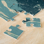 Puzzle Drapeau américain Moose Vintage (Côté)