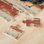 Puzzle Drapeau américain Moose Vintage (Côté)