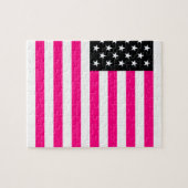 Puzzle drapeau américain rose (Horizontal)
