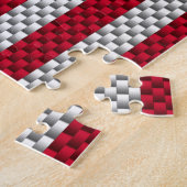 Puzzle Drapeau américain sur la copie de style de fibre (Côté)