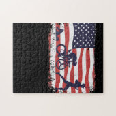 Puzzle Drapeau américain Triathlon (Horizontal)