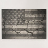 Puzzle Drapeau Américain Vintage Fêlé (Horizontal)